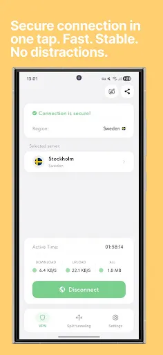 Ping VPN screenshot