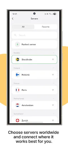 Ping VPN screenshot
